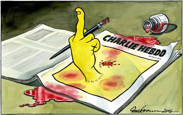 Dave Brown Charlie Hebdo cartoon